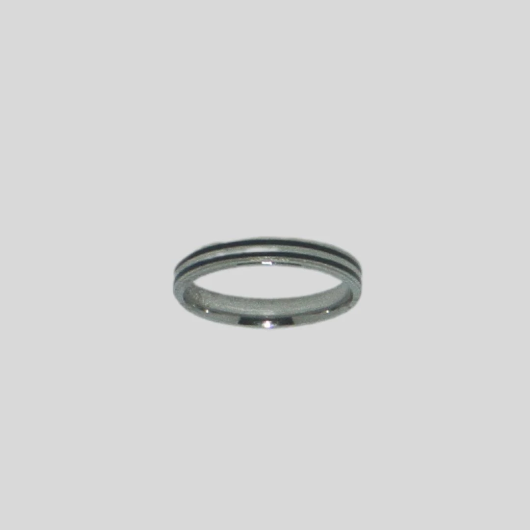 Finger Ring Rodium Jewellery-3.6gm