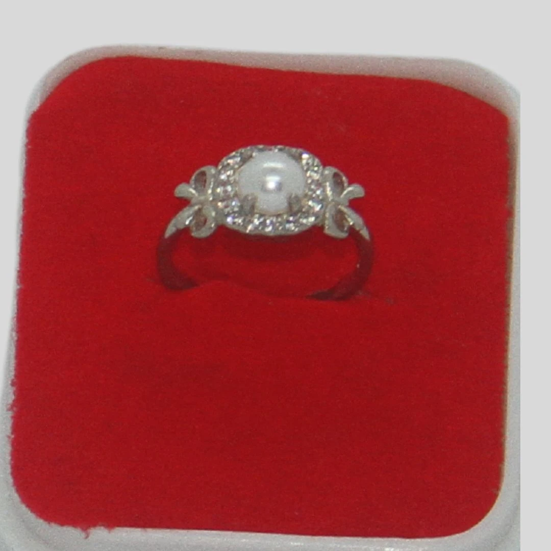Finger Ring Rodium Jewellery-2.43gm