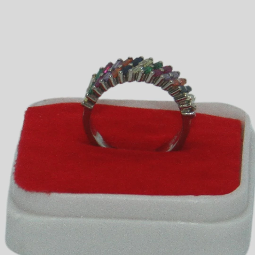 Finger Ring Rodium Jewellery-4.68gm